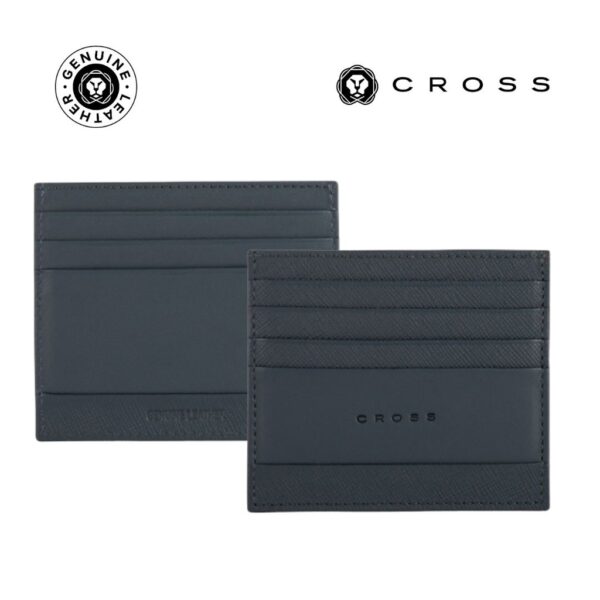 CROSS Saffiano Leather 6CC Card Holder – Navy Blue