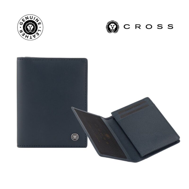 CROSS Soft Grain Leather Business Card Case – Navy Blue