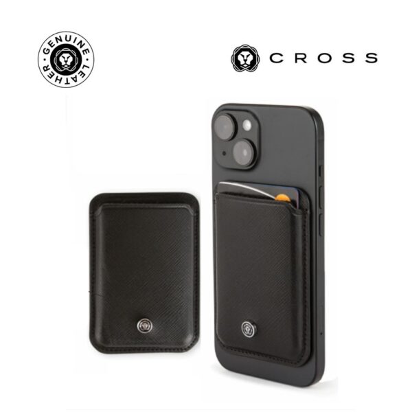 CROSS Saffiano Leather Magnetic Cardholder – Black