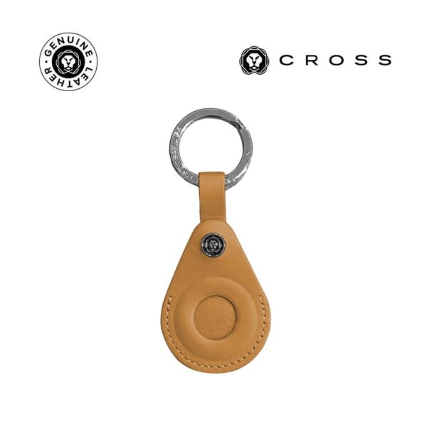 CROSS Leather Airtag Key Ring – Mocha