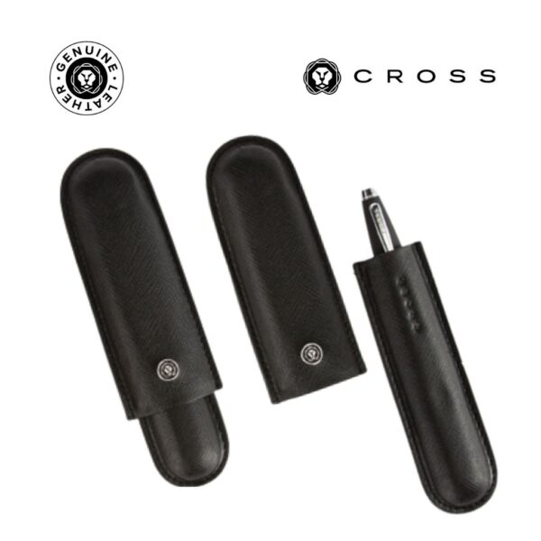 CROSS Leather Single Pen Case – Black