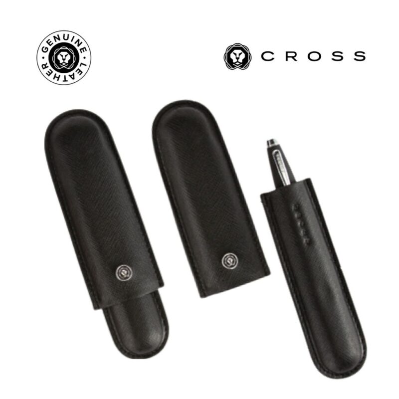 CROSS Leather Single Pen Case – Black