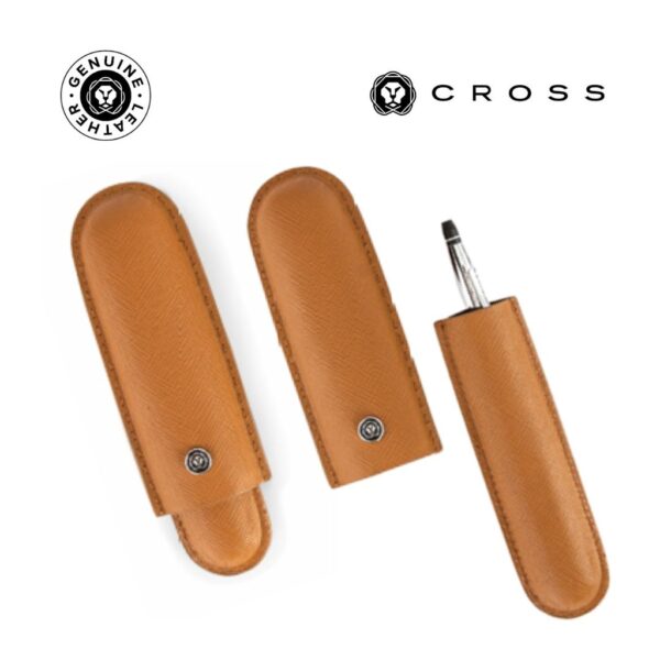 CROSS Leather Single Pen Case – Mocha