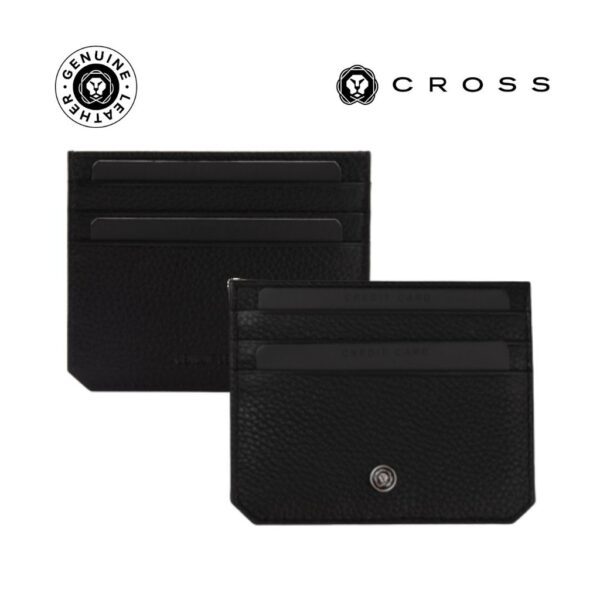 CROSS Pebble Leather 6CC Cardholder – Black