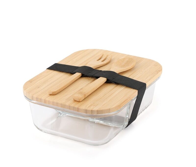 CORNETO – Hans Larsen Glass Lunch Box with Bamboo Cutlery