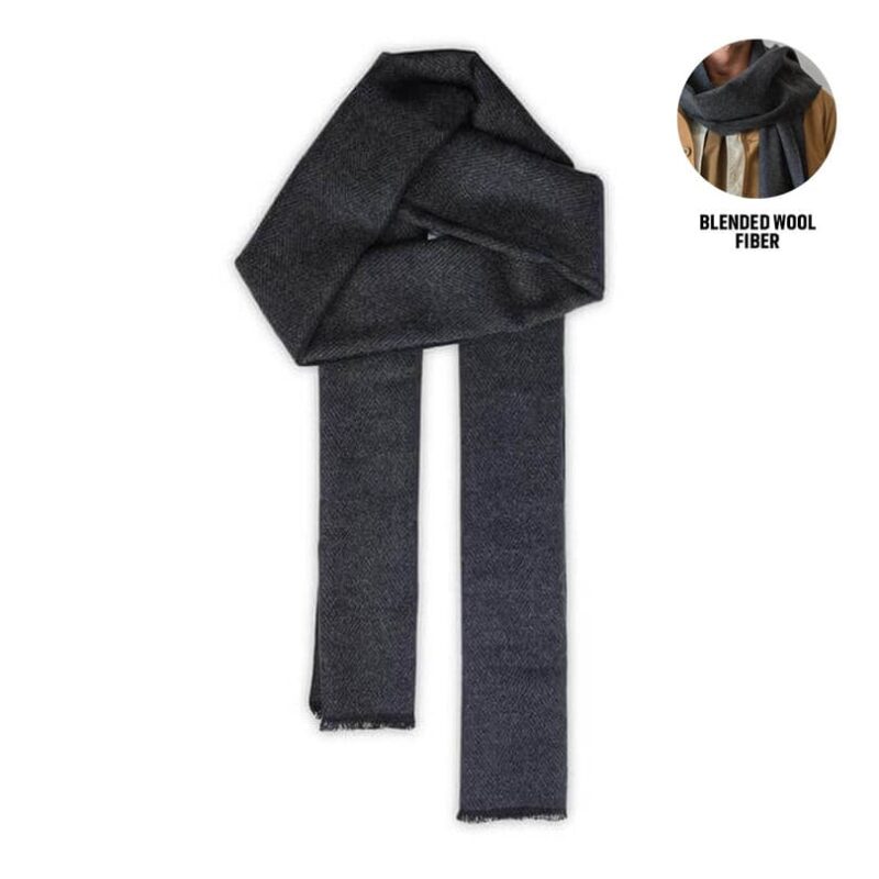 WELLINGTON – Santhome Premium Wool Herringbone Scarf in Gift Box