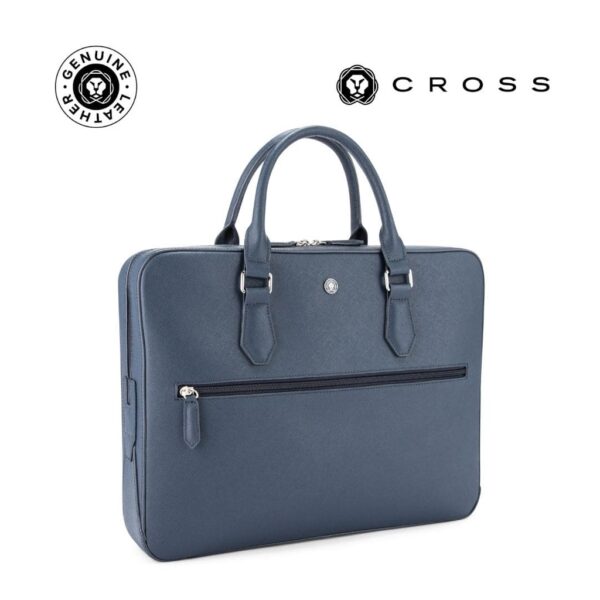 Cross Luxury Leather Briefcase – Navy Blue