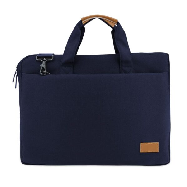 SLOTEN – Santhome® 15″ Laptop Bag – Navy Blue/Tan