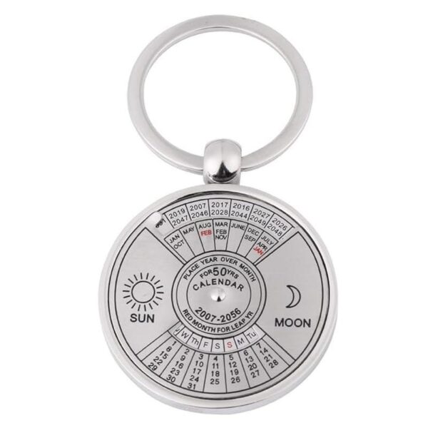 SLIGO – 50 Year Perpetual Calendar Keychain – Silver