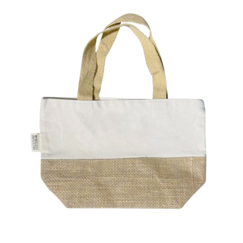 FARUM – GRS-certified Recycled Cotton-Jute Mini Bag – Natural
