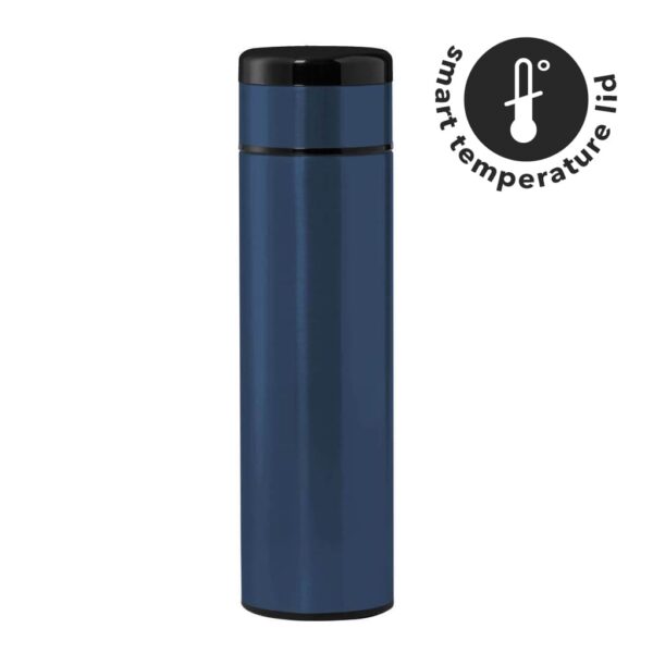 KOVEL – Giftology Double Walled Insulated Flask with Temperature Lid – Blue