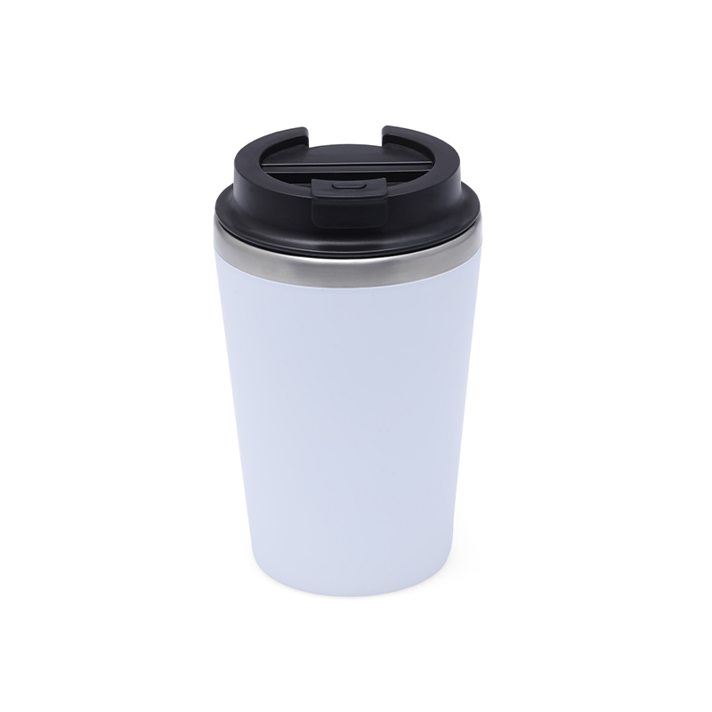 MOSS – Giftology Steel/PP Double Wall Tumbler – 350ml – White