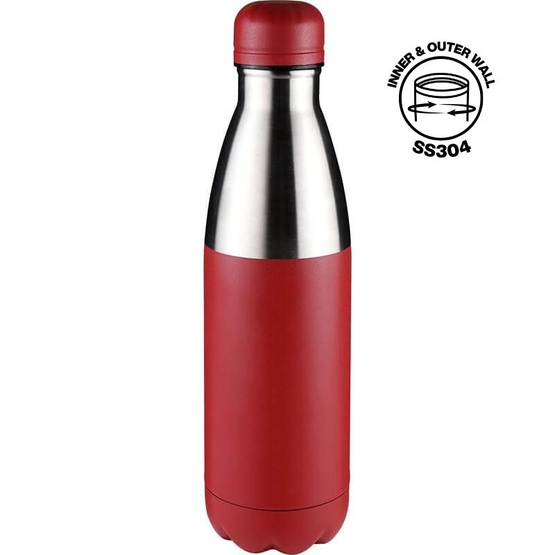 HOPA – Hans Larsen Double Wall Stainless Steel Water Bottle – Red
