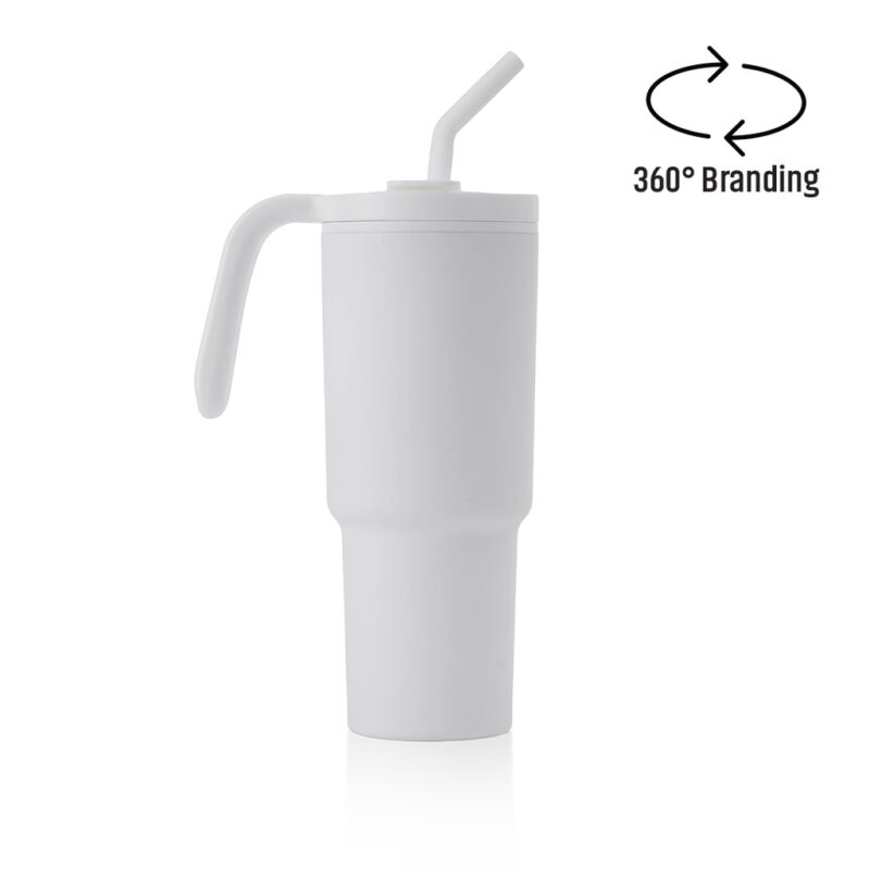 FORZA 360 – Hans Larsen Recycled Stainless Steel/PP Tumbler with 360 Branding – White