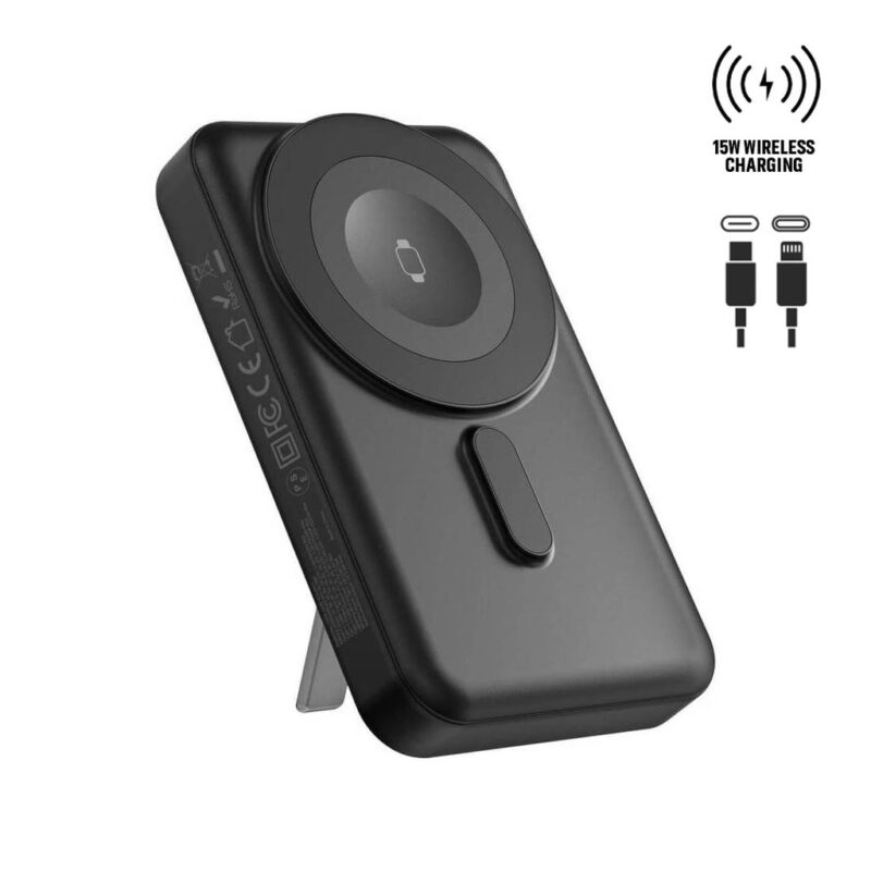 SOLANO – @memorii 10000mAh Mag Wireless Powerbank with Inbuilt Cables