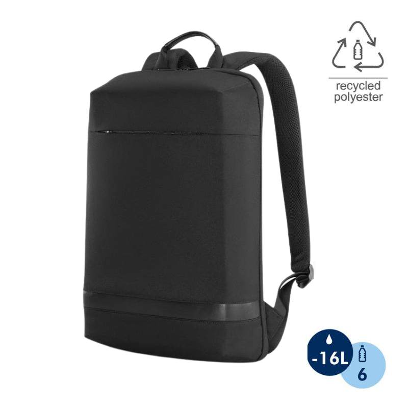 SANOK – CHANGE Collection Slim RPET 15.6″ Laptop Backpack – Black