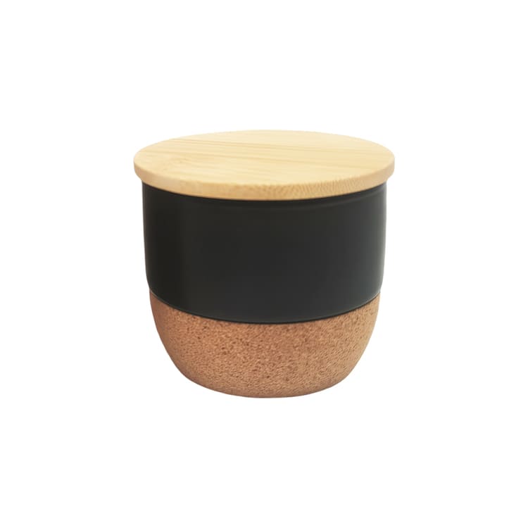 RAAHA – Arabic Oudh Scented Candle in Ceramic Holder with Bamboo Lid – Black