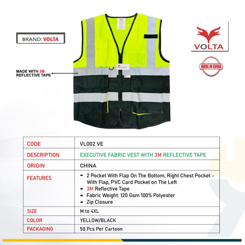 VOLTA SAFETY WEST WITH 3M REFLECTIVE TAPE VL002 VE