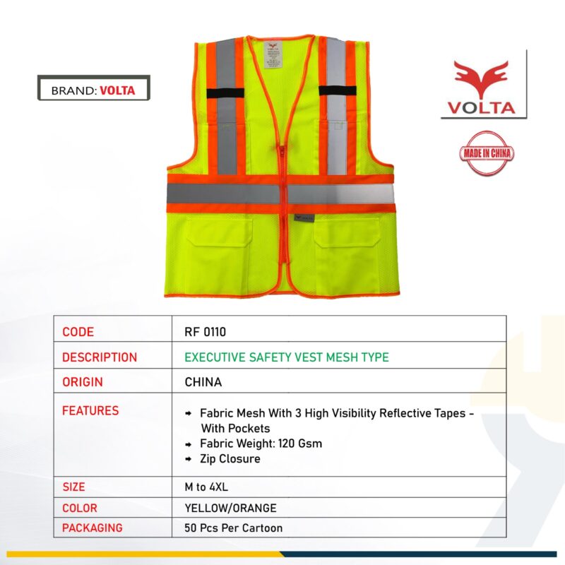 VOLTA SAFETY VEST MESH TYPE RF 0110