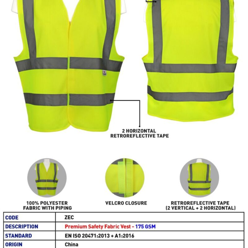 ZECCHIN PREMIUM EXEXUTIVE SAFETY VEST 175 GSM-ZEC