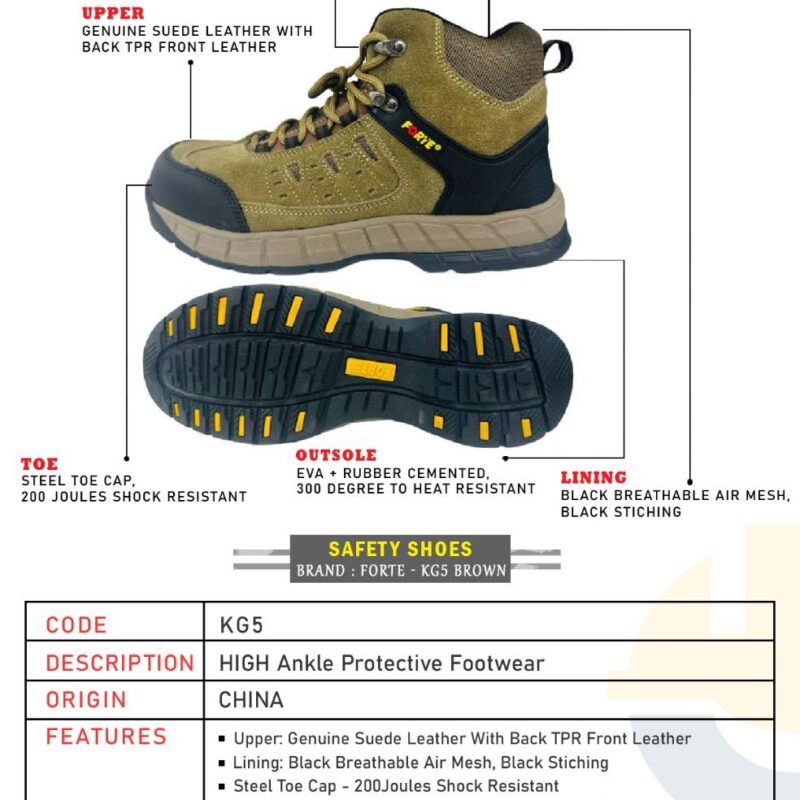 FORTE SAFETY SHOES HIGH ANKLE KG5