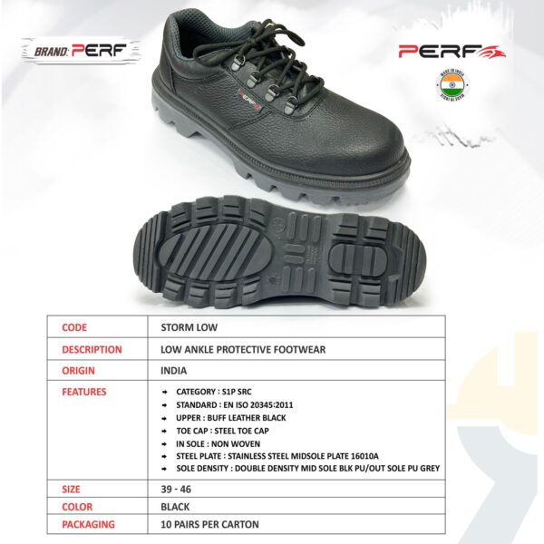 PERF SAFETY SHOE LOW ANKLE-STORM