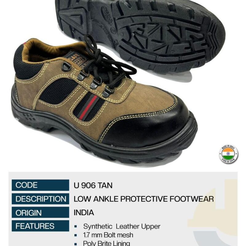 U SAFE SAFETY SHOES U 906 TAN