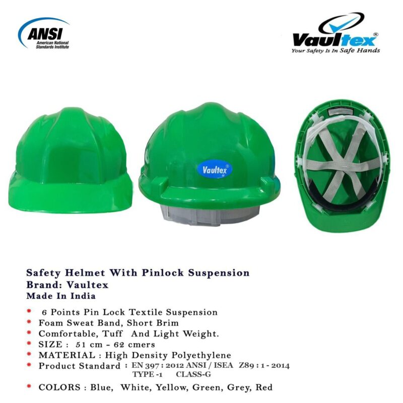 VAULTEX SAFETY HELMET GREEN-VHT