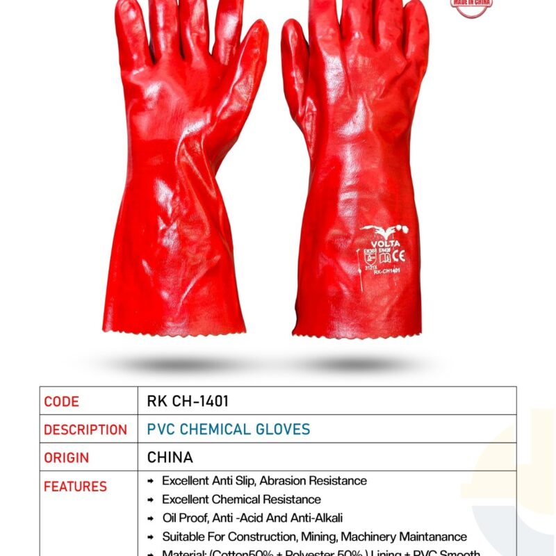 VOLTA PVC CHEMICAL GLOVES RK CH-1401