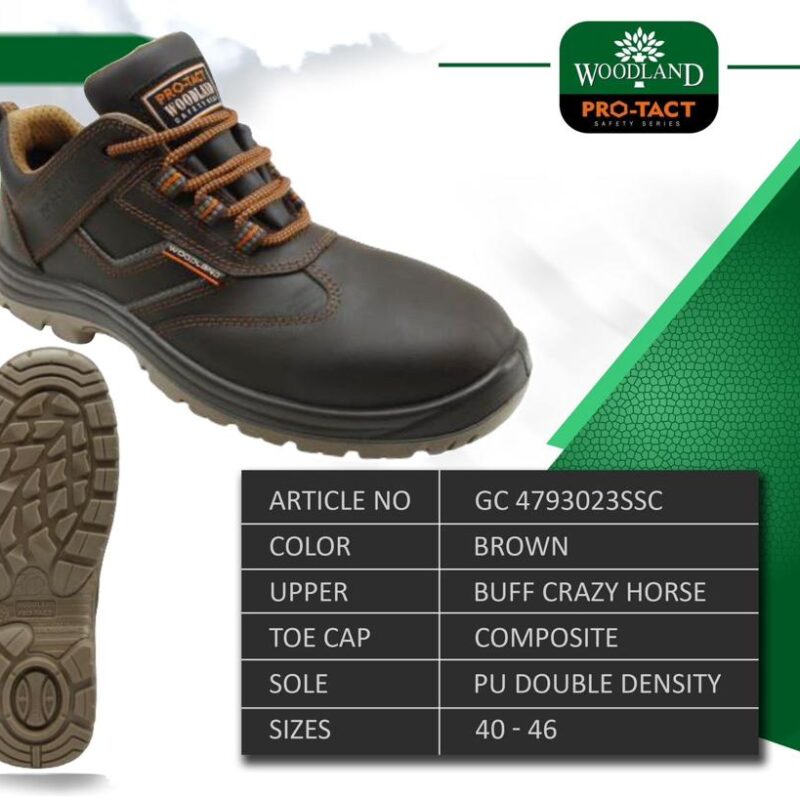 WOODLAND SAFETY SHOES-BROWN