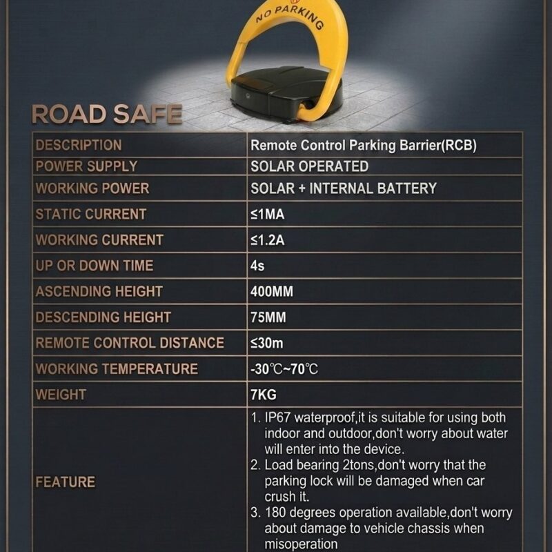 REMOTE CONTROL PARKING BARRIER (RCB)