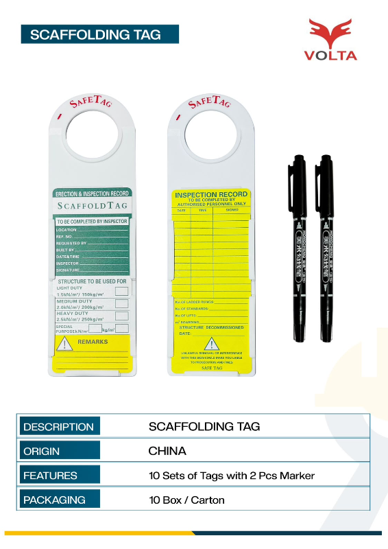 SCAFFOLDING TAGS SCT