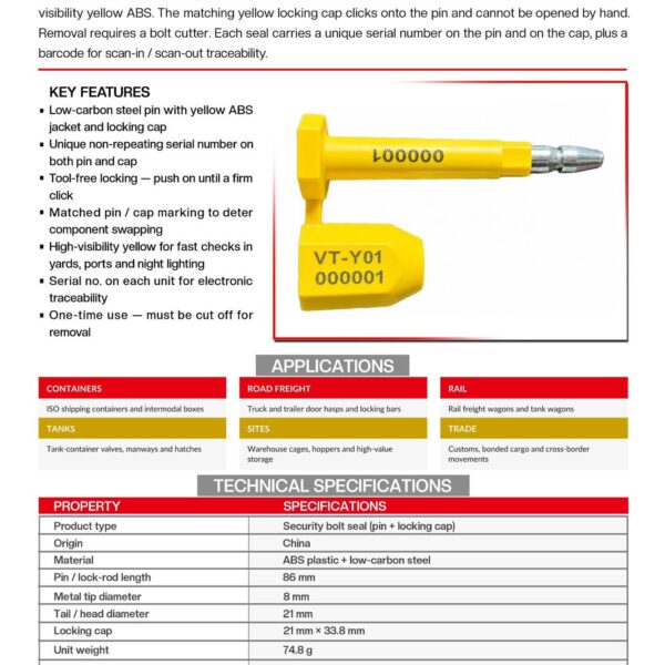 VOLTA SECURITY BOLT SEAL – ST002