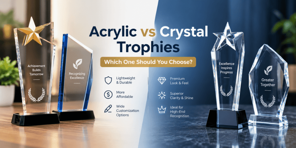 Acrylic vs Crystal Trophies: Which One Should You Choose?