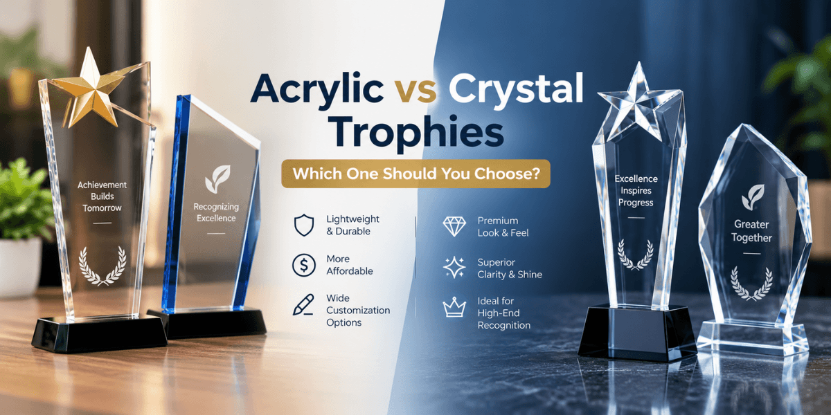 Acrylic vs Crystal Trophies: Which One Should You Choose?